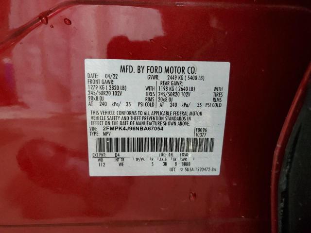 2022 FORD EDGE SEL - 2FMPK4J96NBA67054