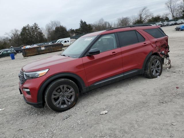 FORD EXPLORER X 2022 red  gas 1FMSK8DH3NGC12242 photo #1