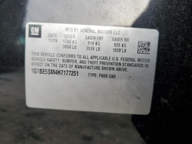 2017 CHEVROLET CRUZE LT 1G1BE5SM4H7177251