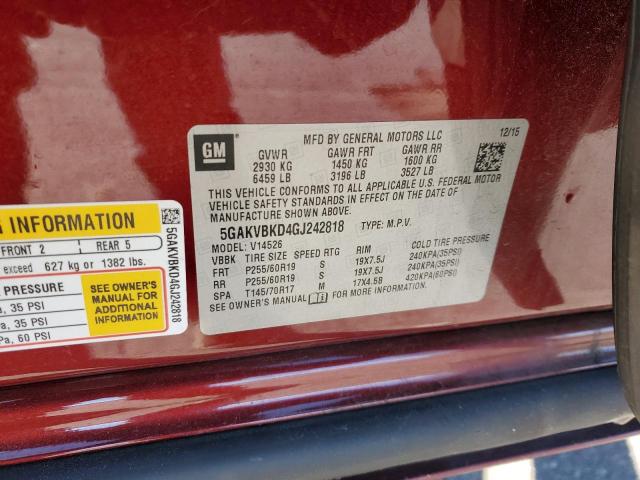 2016 BUICK ENCLAVE - 5GAKVBKD4GJ242818