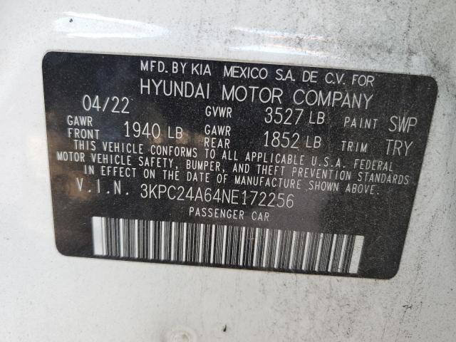 2022 HYUNDAI ACCENT SE - 3KPC24A64NE172256
