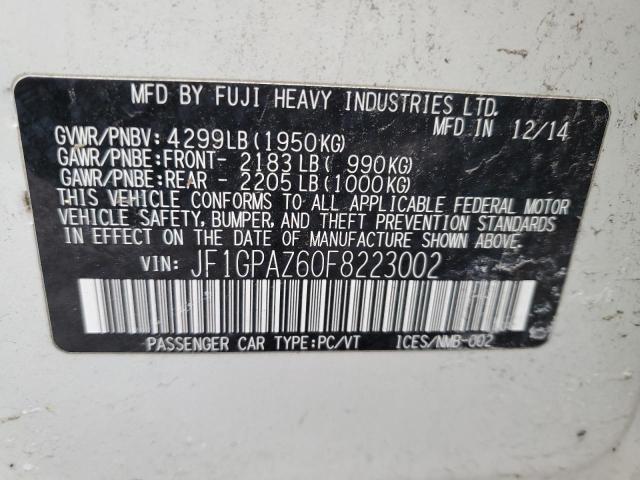 2015 SUBARU IMPREZA SP - JF1GPAZ60F8223002