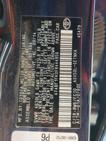 2015 TOYOTA CAMRY LE - 4T4BF1FK0FR444956