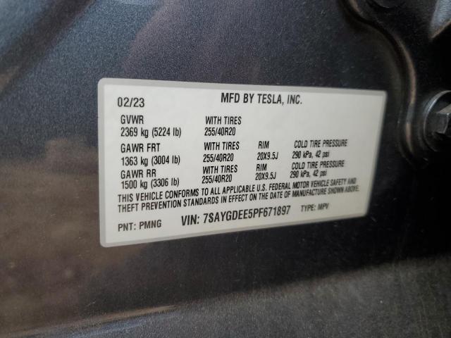 2023 TESLA MODEL Y - 7SAYGDEE5PF671897