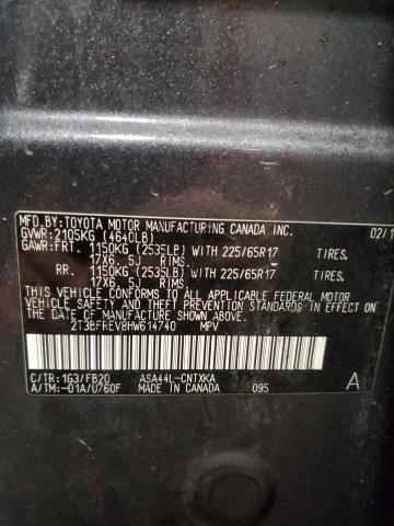 2017 TOYOTA RAV4 LE 2T3BFREV8HW614740