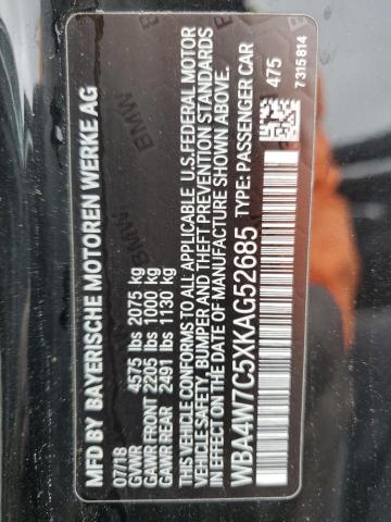 2019 BMW 440I WBA4W7C5XKAG52685