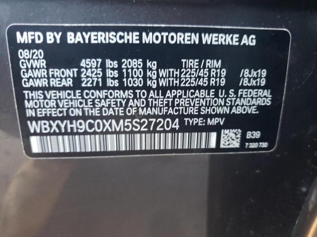 2021 BMW X2 SDRIVE2 WBXYH9C0XM5S27204
