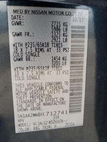 2015 NISSAN PATHFINDER - 5N1AR2MN8FC712741