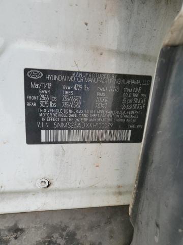 2019 HYUNDAI SANTA FE S - 5NMS23ADXKH100079