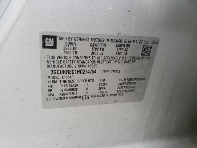 2017 CHEVROLET SILVERADO - 3GCUKREC1HG274754
