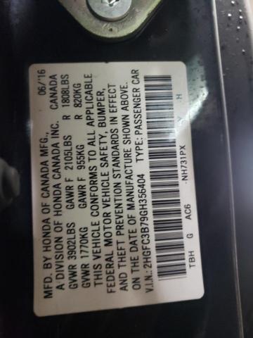 2016 HONDA CIVIC EXL - 2HGFC3B79GH356404