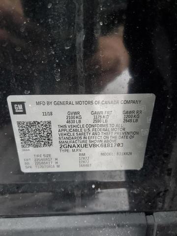 2019 CHEVROLET EQUINOX LT 2GNAXUEV8K6181703