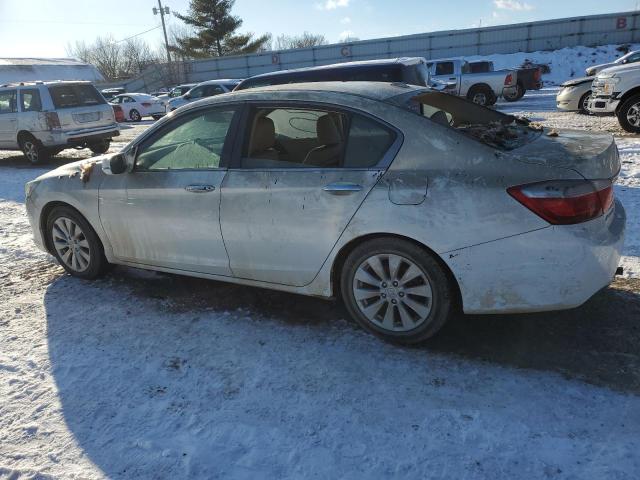 HONDA ACCORD EXL 2013 white sedan 4d gas 1HGCR2F80DA008418 photo #3