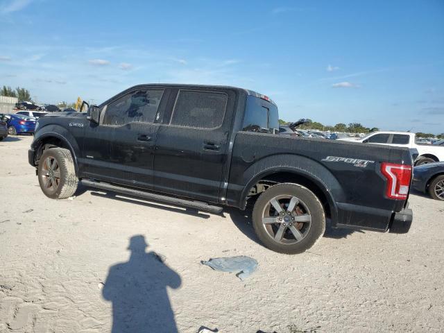 FORD F150 SUPER 2017 black  gas 1FTEW1EG7HKE46954 photo #3