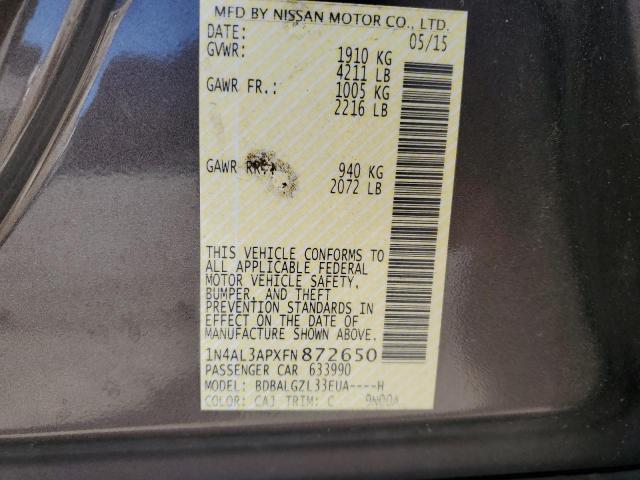 2015 NISSAN ALTIMA 2.5 - 1N4AL3APXFN872650
