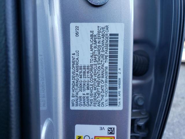 2022 HONDA ACCORD SPO 1HGCV1F36NA058798