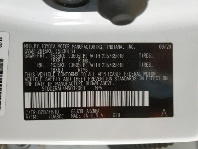 2021 TOYOTA HIGHLANDER - 5TDCZRAH4MS032061
