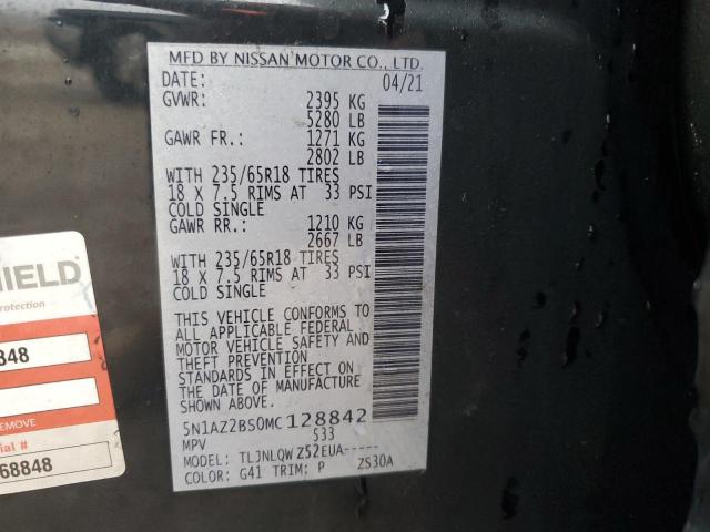 2021 NISSAN MURANO SV 5N1AZ2BS0MC128842
