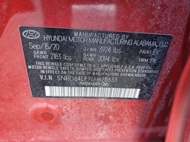2020 HYUNDAI ELANTRA SE 5NPD84LF9LH628633