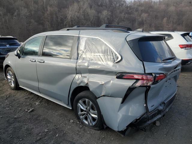 TOYOTA SIENNA XLE 2022 gray  hybrid engine 5TDASKFC7NS050054 photo #3