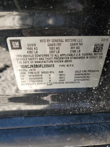 2015 CHEVROLET TRAX LTZ 3GNCJNSB9FL209410