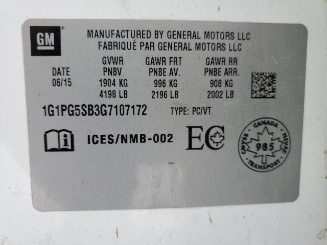 2016 CHEVROLET CRUZE LIMI 1G1PG5SB3G7107172