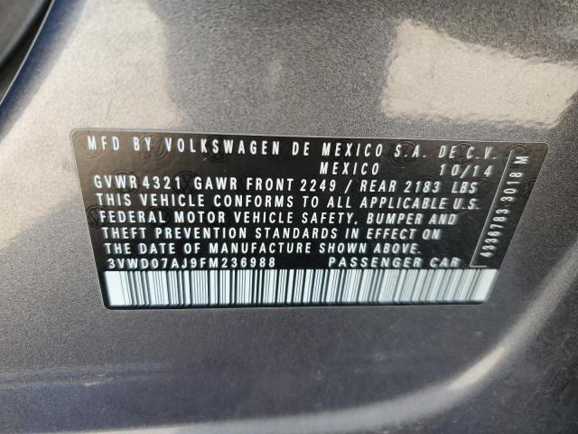 2015 VOLKSWAGEN JETTA SE 3VWD07AJ9FM236988