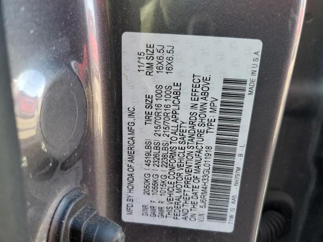 2016 HONDA CR-V LX - 5J6RM4H33GL011918