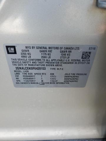 2015 CHEVROLET EQUINOX LT 2GNALCEK6F6428153