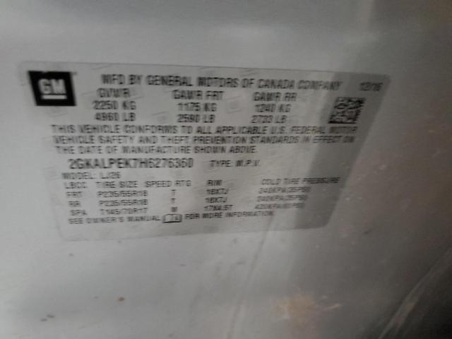 2017 GMC TERRAIN SL 2GKALPEK7H6276360