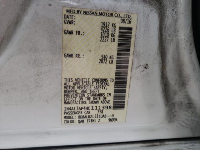 2017 NISSAN ALTIMA 2.5 - 1N4AL3AP4HC111398