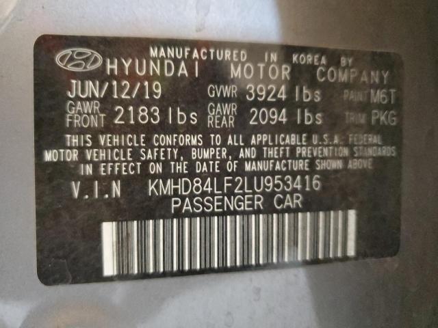 2020 HYUNDAI ELANTRA SE - KMHD84LF2LU953416