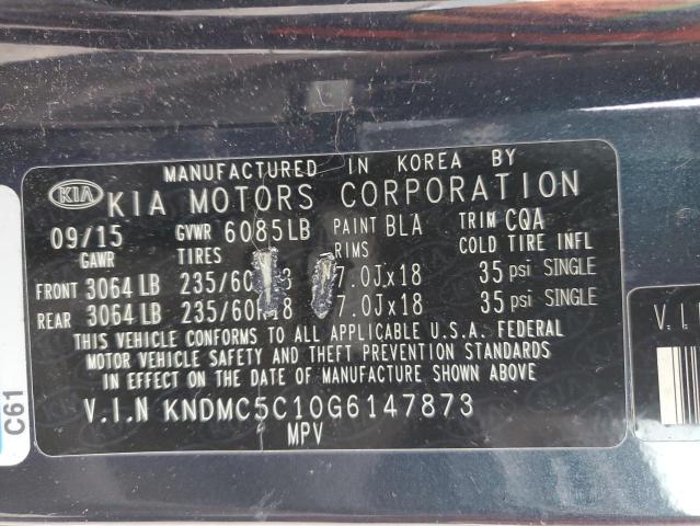 2016 KIA SEDONA EX - KNDMC5C10G6147873