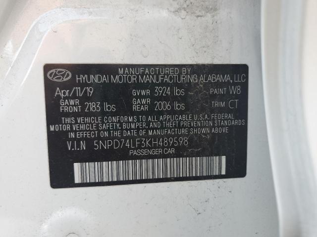 2019 HYUNDAI ELANTRA SE - 5NPD74LF3KH489598