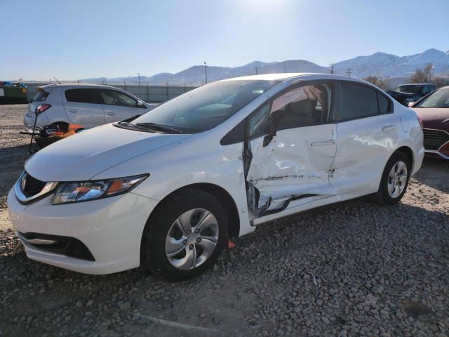 HONDA CIVIC LX 2015 white  gas 19XFB2F55FE112621 photo #1