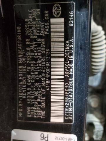 2017 TOYOTA CAMRY LE - 4T1BF1FK0HU812128