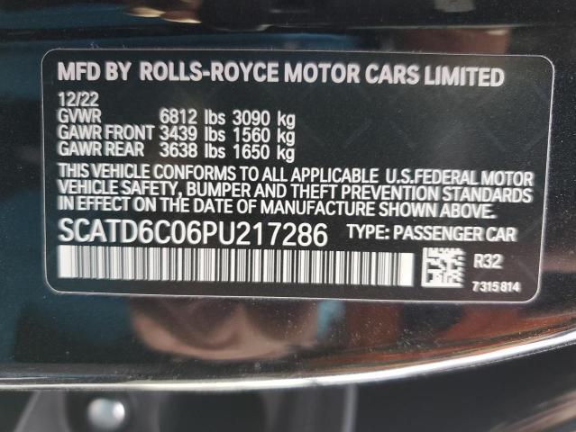 2023 ROLLS-ROYCE GHOST BLAC SCATD6C06PU217286