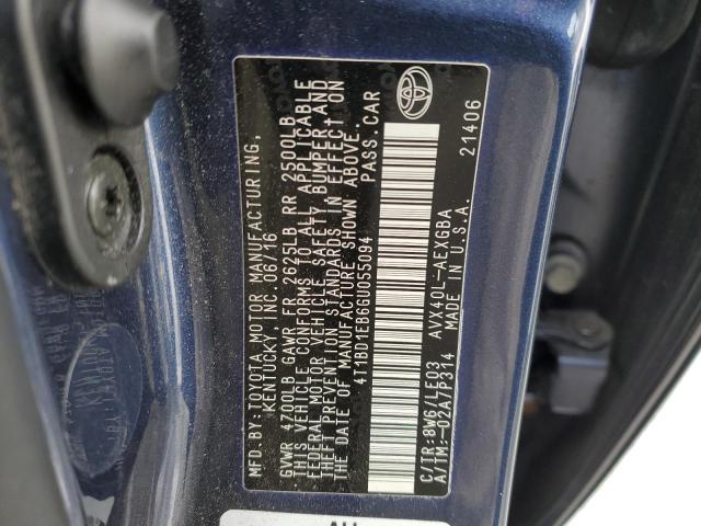 2016 TOYOTA AVALON HYB 4T1BD1EB6GU055094