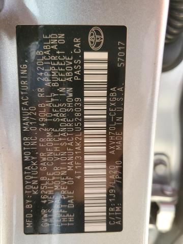 2020 TOYOTA CAMRY XLE 4T1F31AK2LU528039