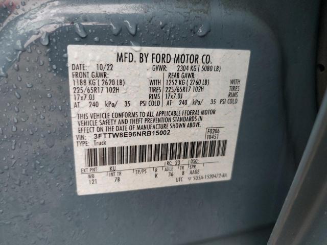 2022 FORD MAVERICK X - 3FTTW8E96NRB15002
