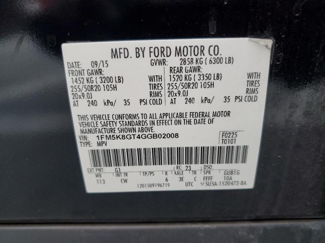 2016 FORD EXPLORER S - 1FM5K8GT4GGB02008
