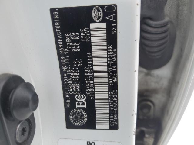 2016 TOYOTA COROLLA L - 2T1BURHE7GC574144