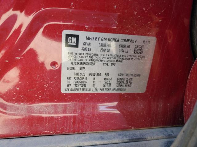 2015 CHEVROLET TRAX LS - KL7CJKSB0FB065090