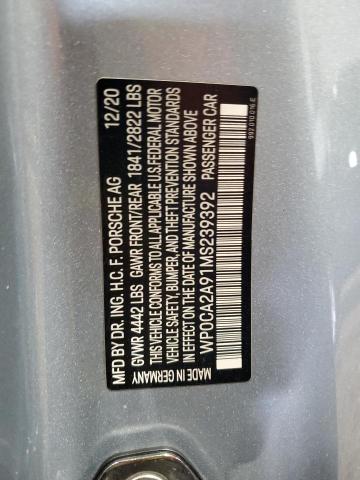 2021 PORSCHE 911 CARRER WP0CA2A91MS239392