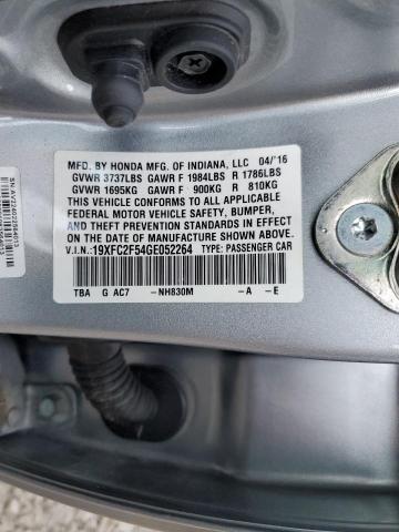 2016 HONDA CIVIC LX 19XFC2F54GE052264