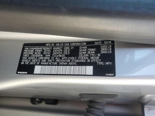 2015 VOLVO XC60 3.2 YV4940RA8F2609421