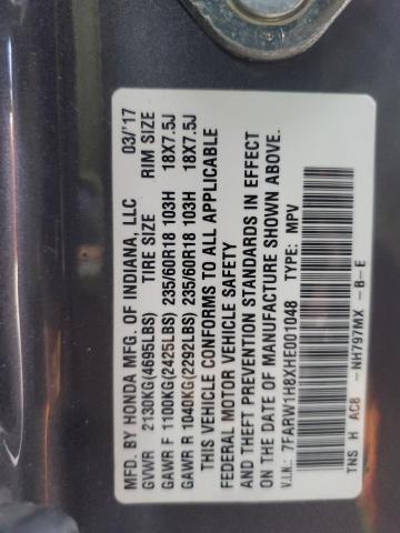 2017 HONDA CR-V EXL - 7FARW1H8XHE001048