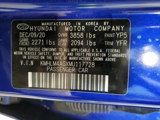 2021 HYUNDAI ELANTRA SE KMHLM4AGXMU117728