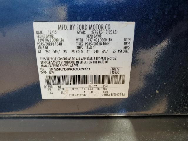 2016 FORD EXPLORER X - 1FM5K7D89GGB79371
