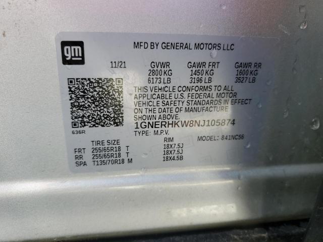 2022 CHEVROLET TRAVERSE L - 1GNERHKW8NJ105874